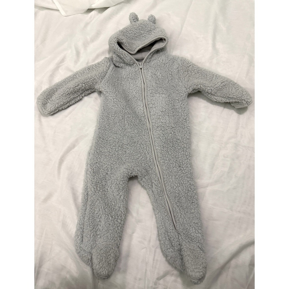 HB Romper Bear Gray 24 M ~ Soft‎ Fleece